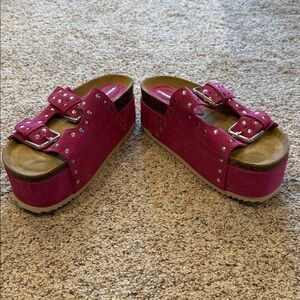 Intentionally Pink Studded Platform Sandals